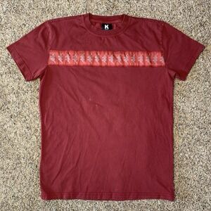 Kappa Kontroll Shirt Mens Medium Red Logo Stripe Tee